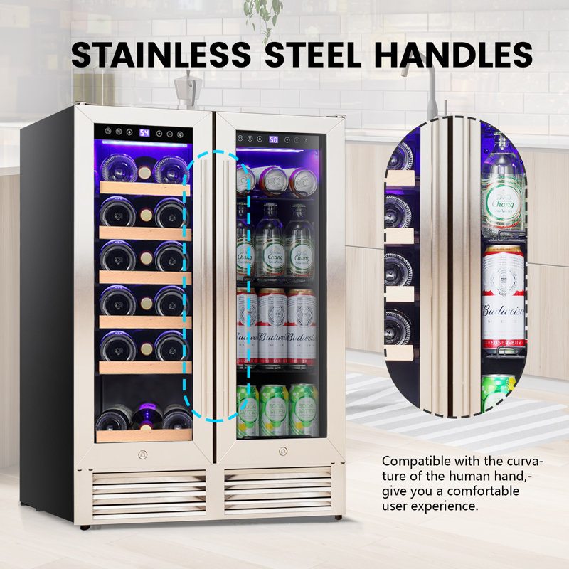 Antarctic Star 23.4'' 18 Bottle and 56 Can Dual Zone Freestanding